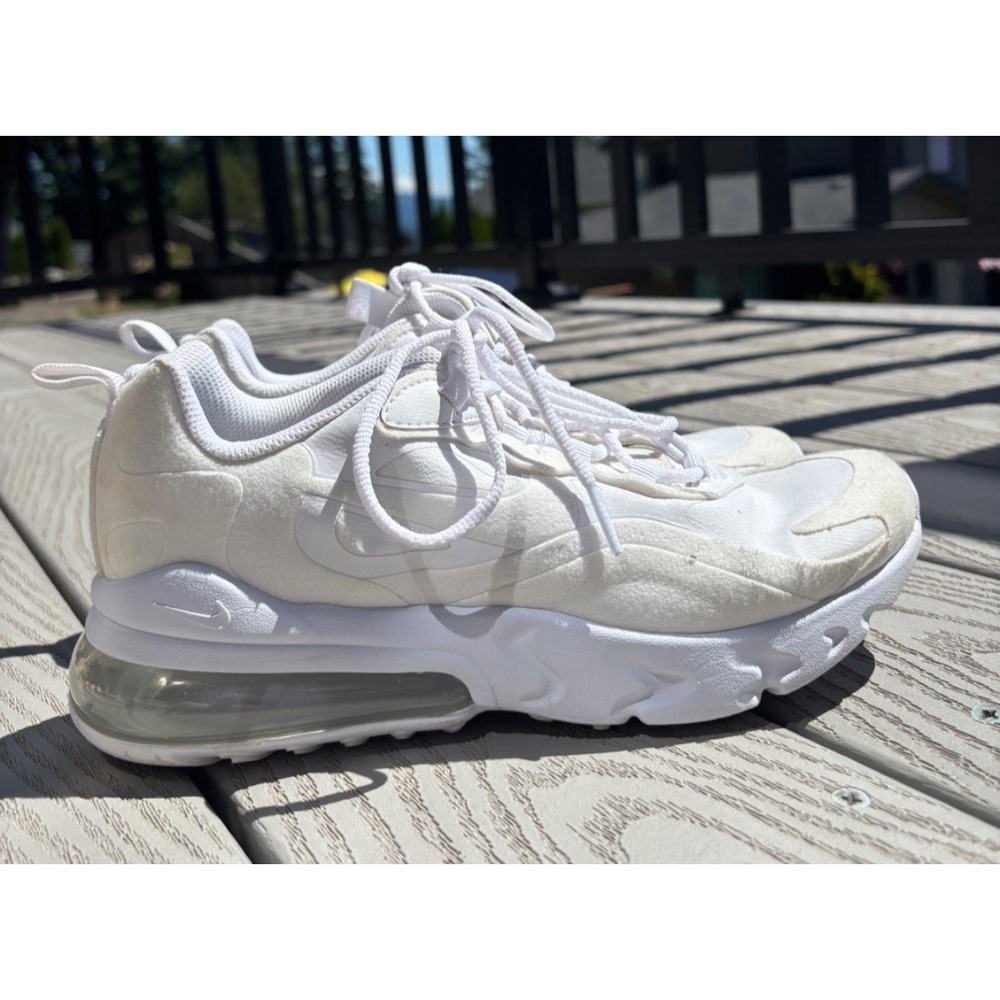 Nike Air Max 270 React Running Shoes Ivory BQ0103-100 Size 5Y Women's Size 6